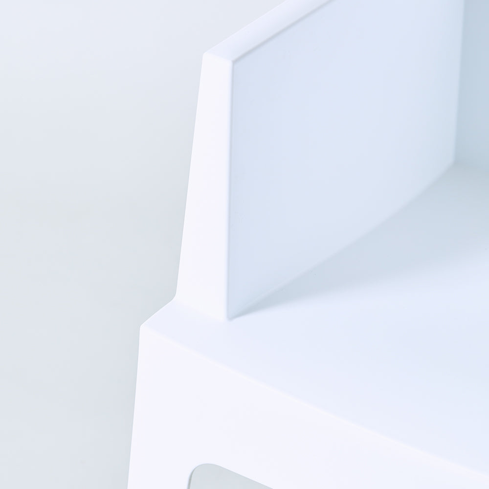 ガーデンチェア ホワイト グレー シンプルデザイン PVC素材 アウトドア